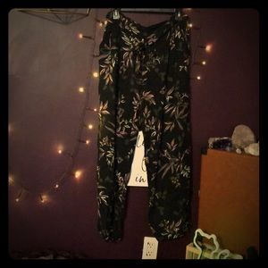 Wide legged floral trousers